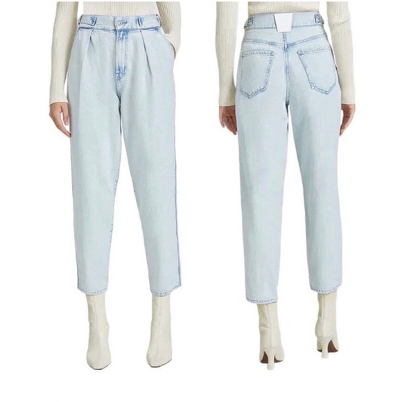 NWOT 7 For All Mankind Light Blue Barrel Style Women's Jeans Isadora Size 28 - Picture 2 of 13